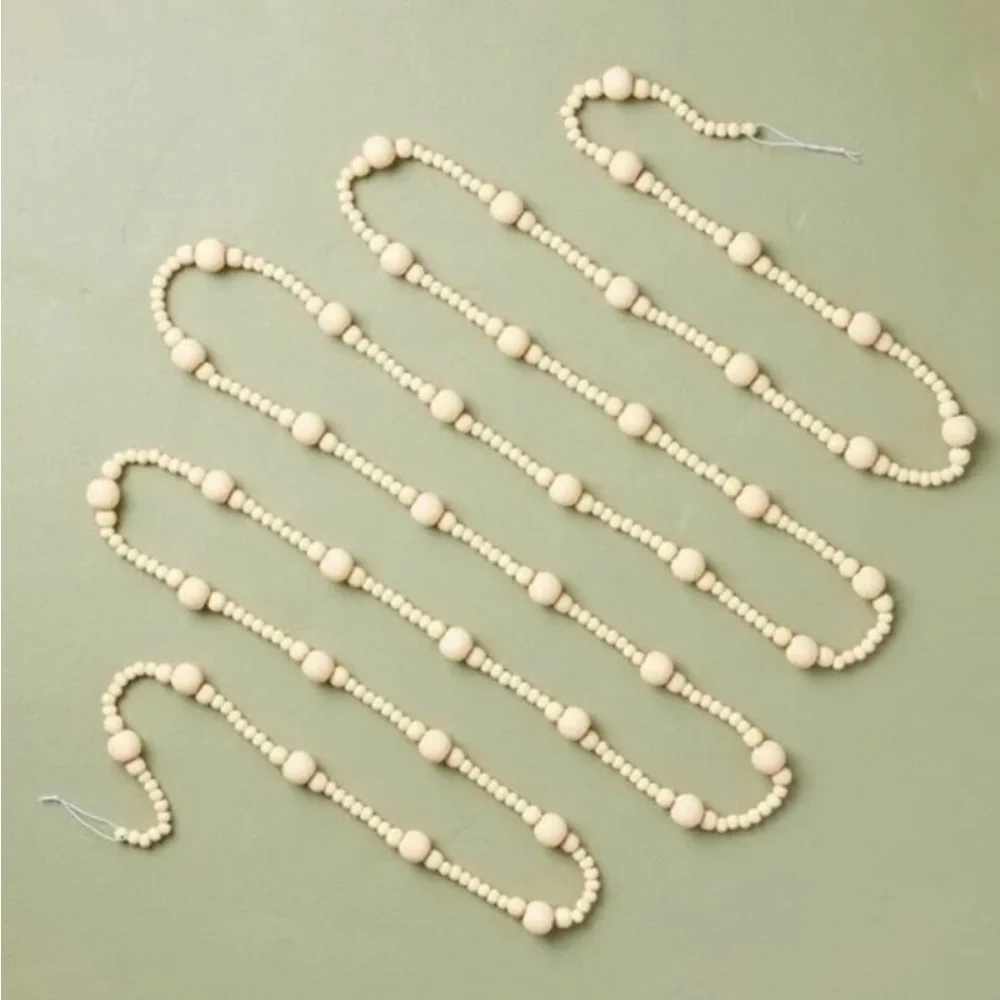 Hearth & Hand with Magnolia Natural Wood Bead Garland 12ft
